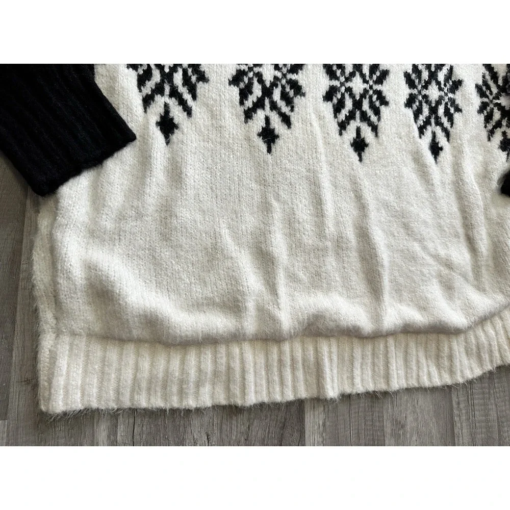 Free People Fireside Patterned Tunic‎ Oversized Dolman Sleeve Cuff Medium